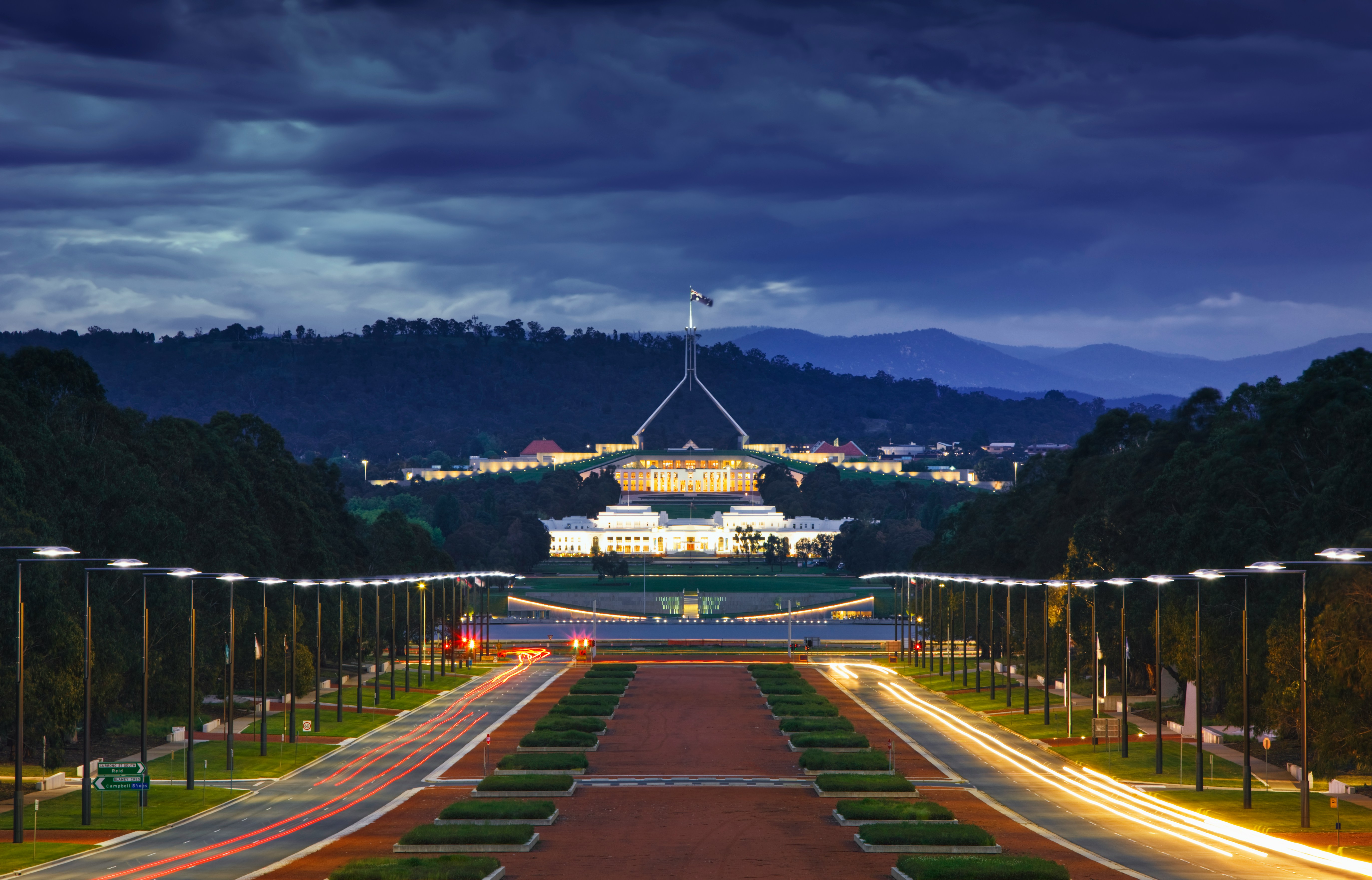 Anzac Avenue of Honour leading to Parliament House